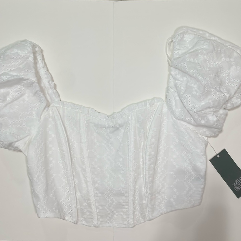Wild Fable - White cropped blouse